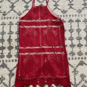 Worn Once!! Red Lace Dress from Francesca’s
